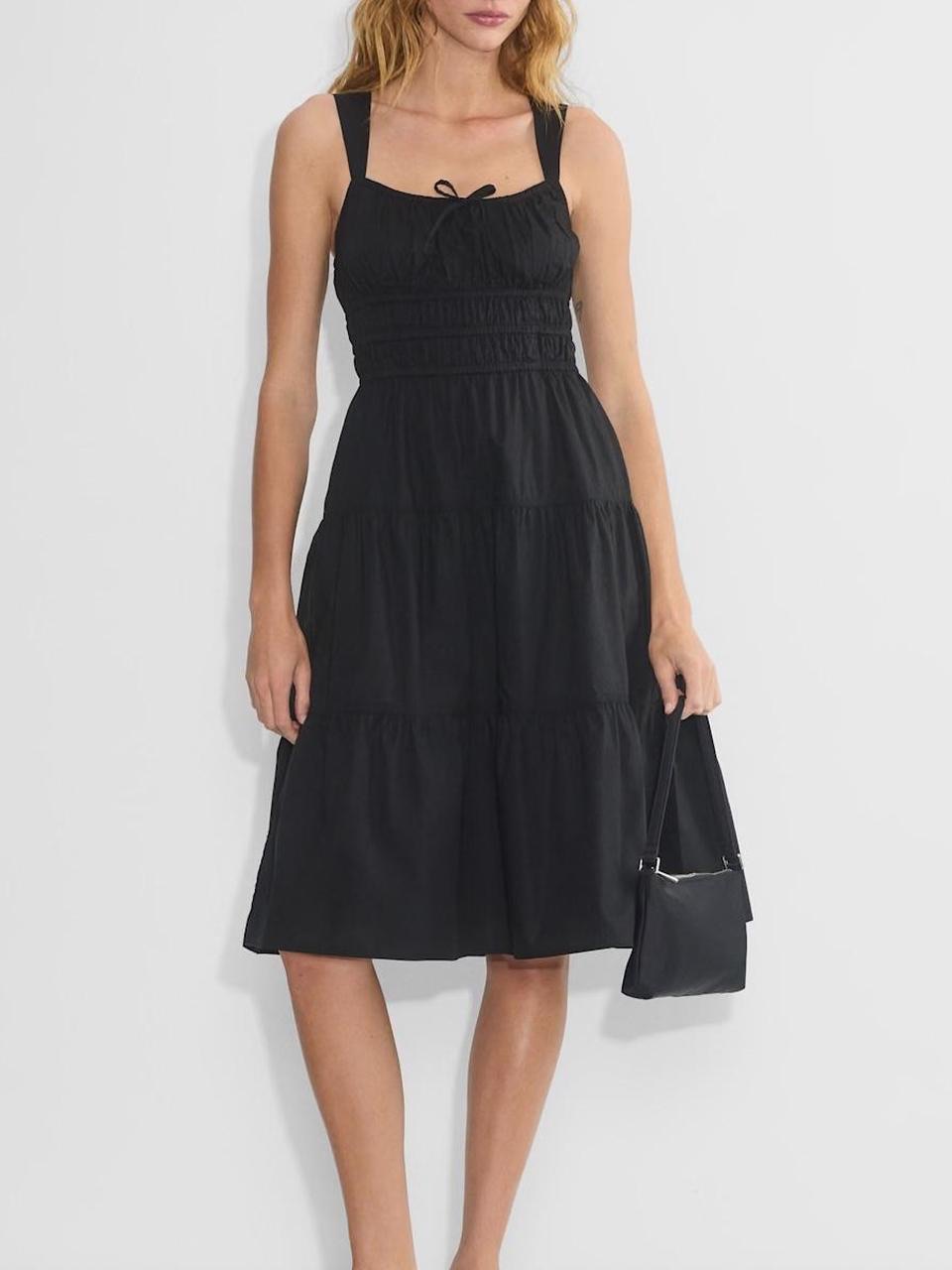 Brand New Aritzia Sunday Best Black Midi Dress - Xs